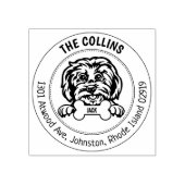 マルチーズドッグ差出人住所ファミリー ラバースタンプ (インプリント)