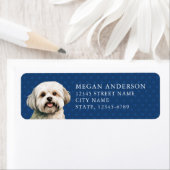 マルチーズドッグ差出人住所ラベル ラベル (インサイチュ)