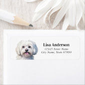 マルチーズドッグ差出人住所ラベル ラベル (インサイチュ)