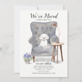 マルチーズドッグ引っ越しました移動告知 案内状 (正面)