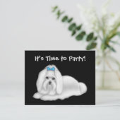 マルチーズドッグ招待状 招待状 (スタンド正面)