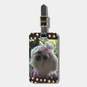 マルチーズドッグ荷物タグ ラゲッジタグ (正面縦)