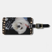 マルチーズドッグ荷物タグ ラゲッジタグ (正面横)