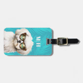 マルチーズドッグ荷物タグ ラゲッジタグ (正面横)