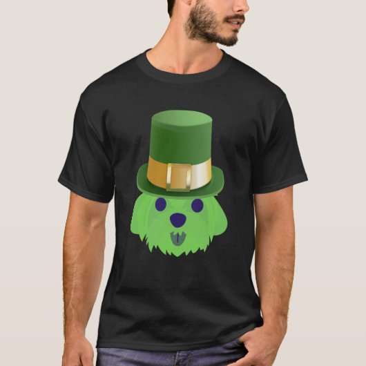 マルチーズドッグSt patricks dayドッグとSt patricksH Tシャツ (正面)