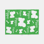 マルチーズハバネラサアッソボローンブランケット フリースブランケット (正面(横))