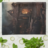 マルチーズハロウィンホラー キッチンタオル (折り畳み)