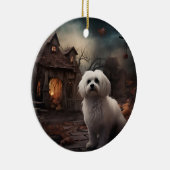マルチーズハロウィンホラー セラミックオーナメント (右)