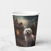 マルチーズハロウィンホラー 紙コップ (裏面)