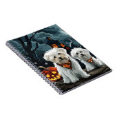 マルチーズハロウィン不気味 ノートブック (右側)