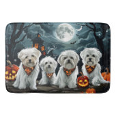 マルチーズハロウィン不気味 バスマット (正面)