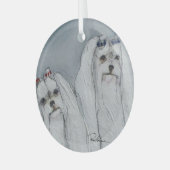 マルチーズバイヘヴェナー ガラスオーナメント (正面左)