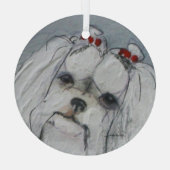 マルチーズバイヘヴェナー ガラスオーナメント (裏面)