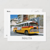 マルチーズバスはがき ポストカード (正面/裏面)