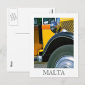 マルチーズバスはがき ポストカード (正面/裏面)