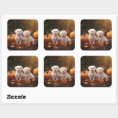 マルチーズパピーオータムデライトカボチャ スクエアシール (シート)