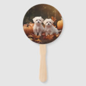 マルチーズパピーオータムデライトカボチャ ハンドファン (裏面)