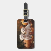 マルチーズパピーオータムデライトカボチャ ラゲッジタグ (正面縦)