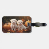マルチーズパピーオータムデライトカボチャ ラゲッジタグ (裏面横)