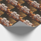 マルチーズパピーオータムデライトカボチャ ラッピングペーパー (角)