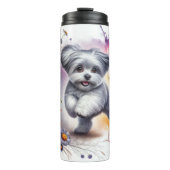 マルチーズパピーズガーデよくはしゃぐン タンブラー (正面)