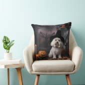 マルチーズパンプキンズハロウィンホラー クッション (椅子)