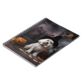 マルチーズパンプキンズハロウィンホラー ノートブック (左側)