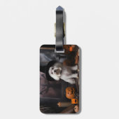 マルチーズパンプキンズハロウィンホラー ラゲッジタグ (裏面縦)