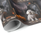 マルチーズパンプキンズハロウィンホラー ラッピングペーパー (ロールコーナー)