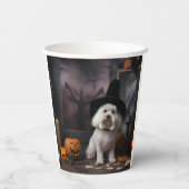 マルチーズパンプキンズハロウィンホラー 紙コップ (裏面)