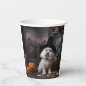 マルチーズパンプキンズハロウィンホラー 紙コップ (正面)