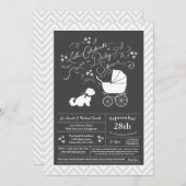 マルチーズベビーシャワー男女兼用 招待状 (正面/裏面)