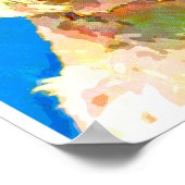 マルチーズポップ・アートのアートウォーターカラー18" x 24"ポスター ポスター (角)