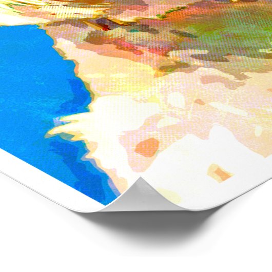 マルチーズポップ・アートのアートウォーターカラー18" x 24"ポスター ポスター (角)