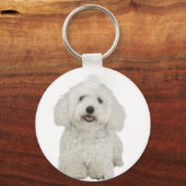 マルチーズポートレート キーホルダー (正面)