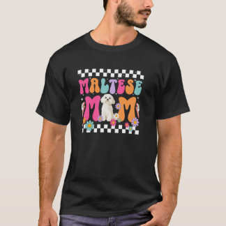 マルチーズママのマルチーズママグルーヴィーマルチーズモテ Tシャツ