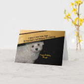 マルチーズメッセージ誕生日カード カード (黄色い花)