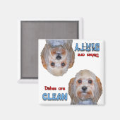 マルチーズヨークシャーテリアミックス愛犬家食洗機磁石 マグネット (正面/裏面)