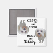 マルチーズラバー食洗機磁石 マグネット (正面/裏面)