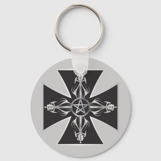マルチーズ十字 キーホルダー (正面)