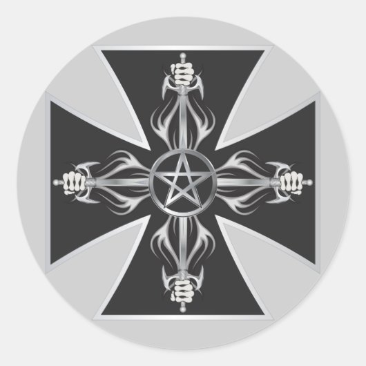 マルチーズ十字 ラウンドシール (正面)