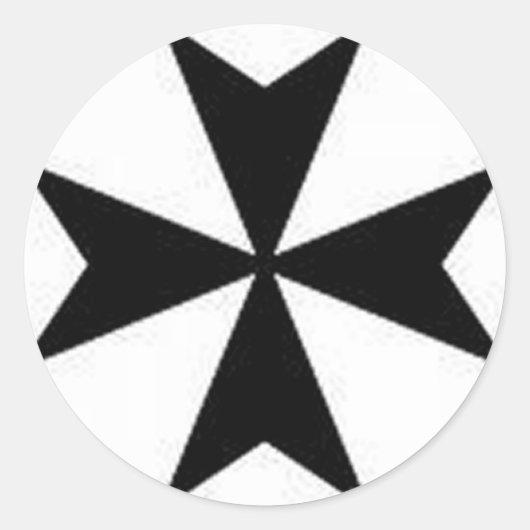 マルチーズ十字 ラウンドシール (正面)