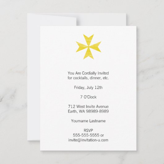 マルチーズ十字 招待状 (正面)