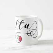 マルチーズ国旗ハート、マルタ コーヒーマグカップ (正面右)