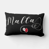 マルチーズ国旗ハート、マルタ ランバークッション (裏面)