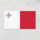 マルチーズ国旗、マルタ国旗 名刺 (正面)