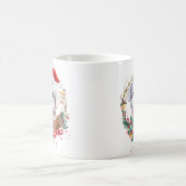 マルチーズ子犬のクリスマス、クリスマスマルチーズ犬 コーヒーマグカップ (中央)