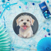 マルチーズ子犬絵を描の ペーパープレート (パーティー)