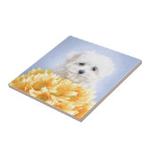 マルチーズ子犬 タイル (側面)