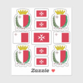 マルチーズ州の記号/紋章 シール (シート)